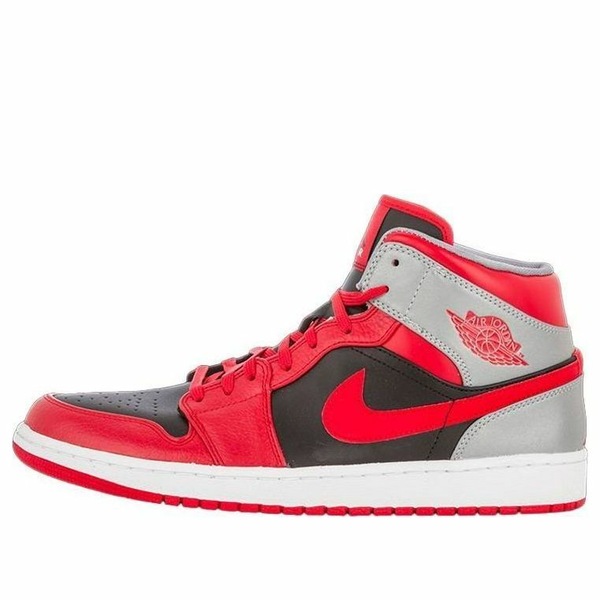 Jordan ジョーダン メンズ スニーカー 【Air Jordan 1 Mid 'Fire Red' 554724-603】 サイズ US_8(26.0cm)|asty