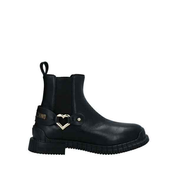 【貨物輸送無料】 モスキーノ レディース ブーツ シューズ Ankle boots Black エンジニア-ブーツ