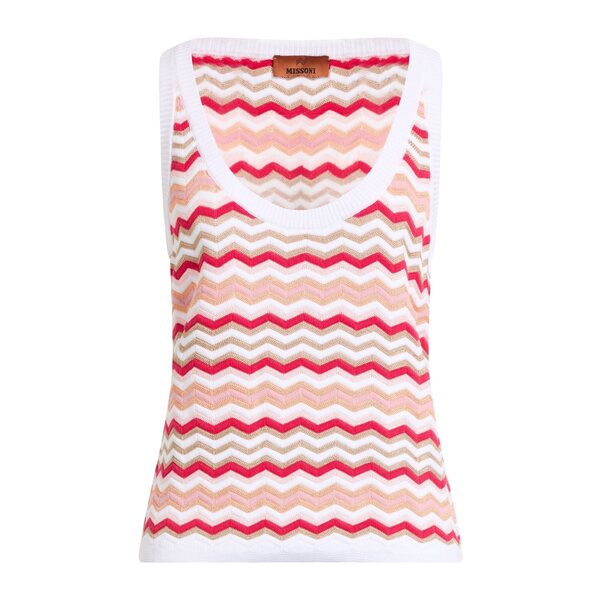 【送料無料】 ミッソーニ レディース Tシャツ トップス Tops White｜asty 64,240円