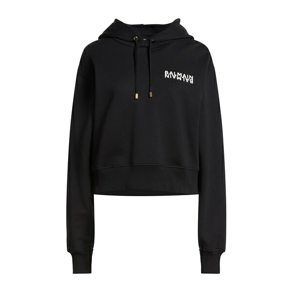 【貨物輸送無料】 バルマン レディース パーカー・スウェットシャツ アウター Sweatshirts Black