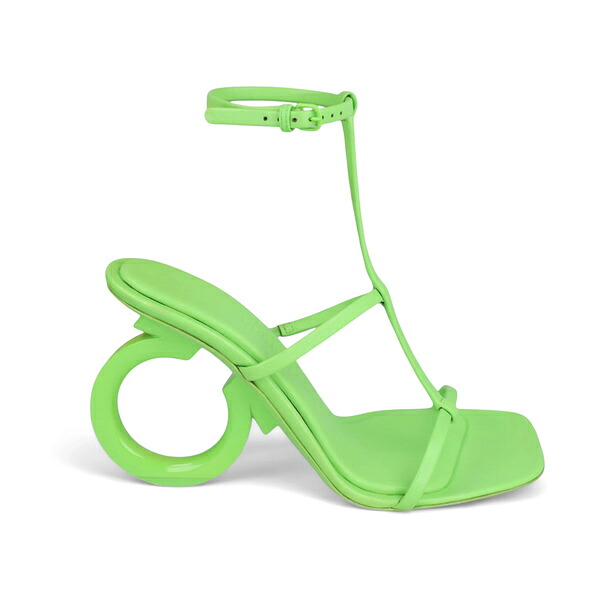 Ferragamo フェラガモ レディース スニーカー  【Ferragamo Elina X5 Gancini Logo Heels Green (Women)】  サイズ US_7(24.0cm) Green