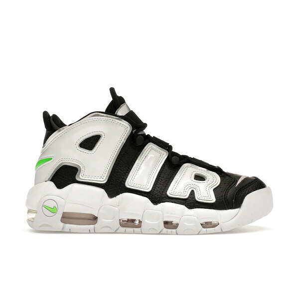 Nike ナイキ レディース スニーカー  【Nike Air More Uptempo Black White Green (Women\u0027s)】  大いさ US_7(24.0珊) Black/Metallic Silver-Green Strike-Summit White スニーカー-レディース靴