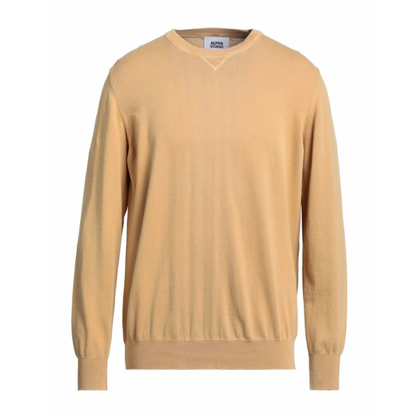 【貨物輸送無料】 アルファス テューディオ メンズ 編み物\u0026スウェーター アウター Sweaters Beige トップス-ニット・セーター