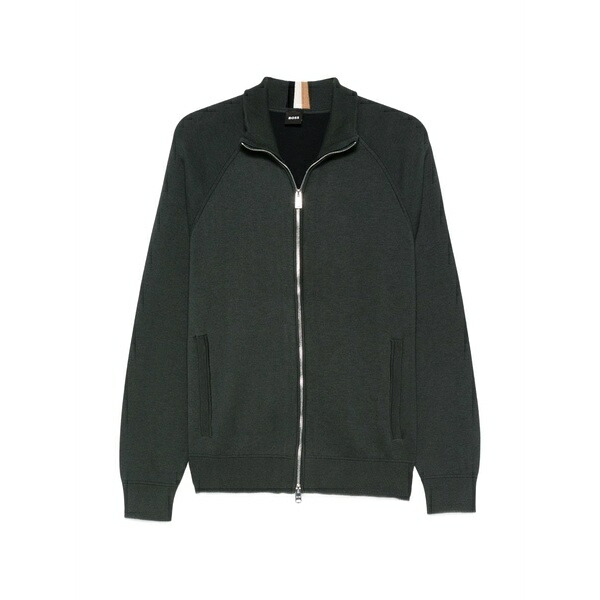 ボス メンズ パーカー・スウェットシャツ アウター Zip sweater Green｜asty