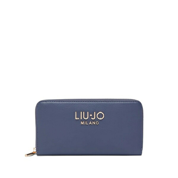 リュージョー レディース 紙入れ 付属品 Logo zip wallet Blue