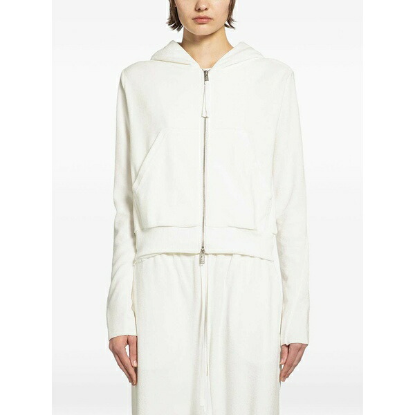 トム・Cr レディース パーカー・スウェットシャツ アウター Terry zip-up hoodie  Neutrals