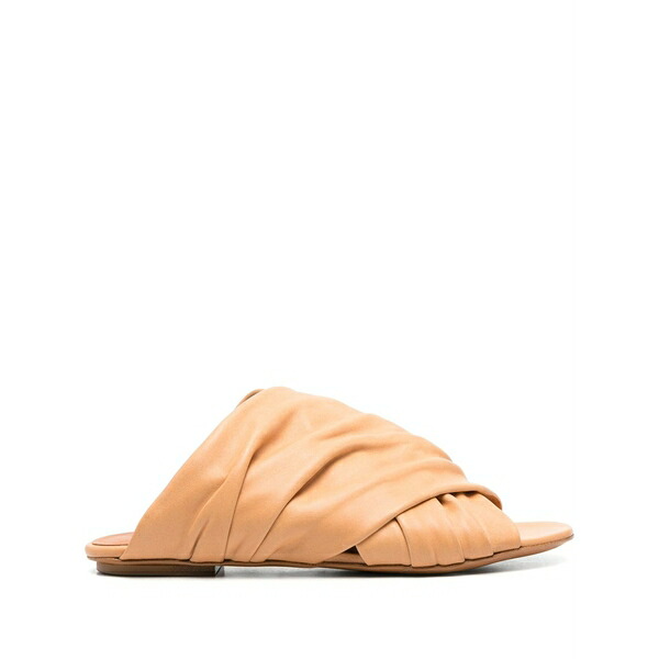 フォルテ フォルテ レディース サンダル シューズ Leather slides Brown｜asty