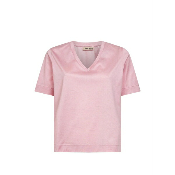 ブランカ ヴィータ レディース プルオーバー トップス V-neck t-shirt Pink