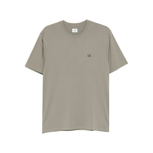 シーピーカンパニー メンズ Tシャツ トップス Logo-print cotton t-shirt Grey