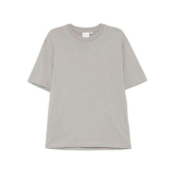 デイリー・ペーパー メンズ Tシャツ トップス Orbit embroidered t-shirt Grey|asty