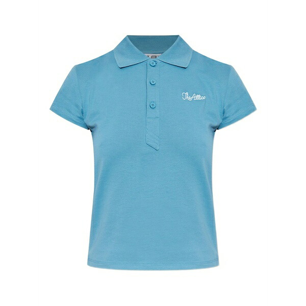 ジ アティコ レディース スポーツシャツ トップス Embroidered cotton polo shirt Blue