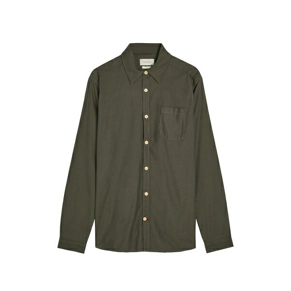 オリバースペンサー メンズ プルオーバー トップス New york special cotton shirt Green