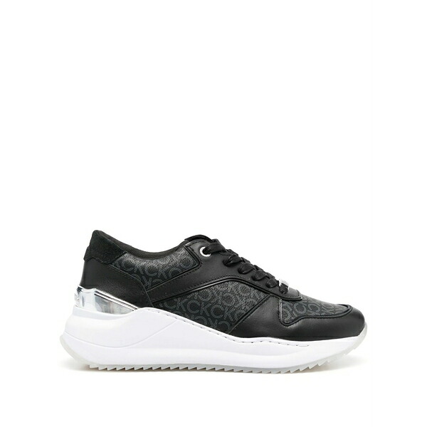 カルバンクライン レディース スニーカー シューズ Panelled low-top sneakers Black｜asty