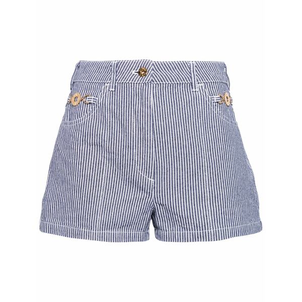 ジャンパトゥ レディース デニムパンツ ボトムス Striped denim mini shorts Blue｜asty