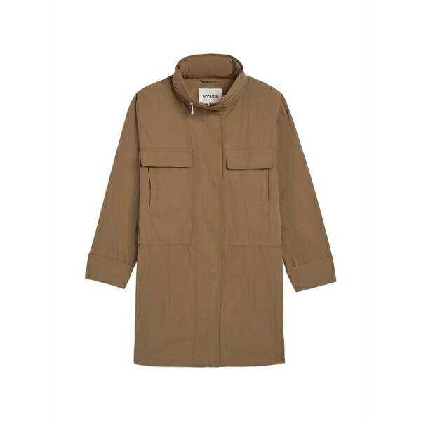 アッパリス レディース コート アウター Bea drawstring raincoat Brown|asty