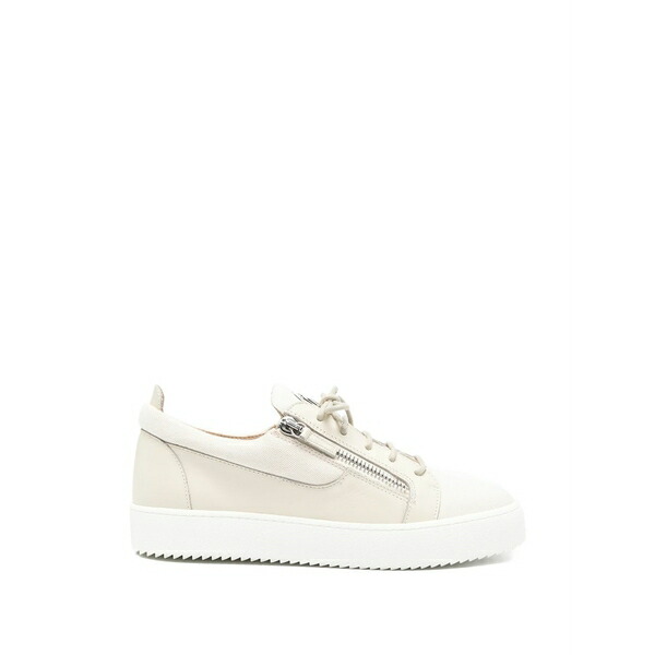 ジュゼッペザノッティ メンズ スニーカー シューズ Frankie zip-up lace-up sneakers Neutrals