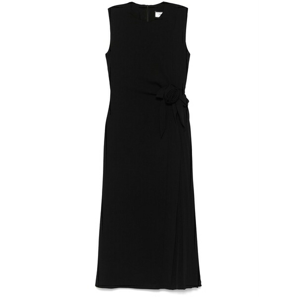 ニッサ レディース ワンピース トップス Floral-appliqu茫漏 midi dress Black｜asty