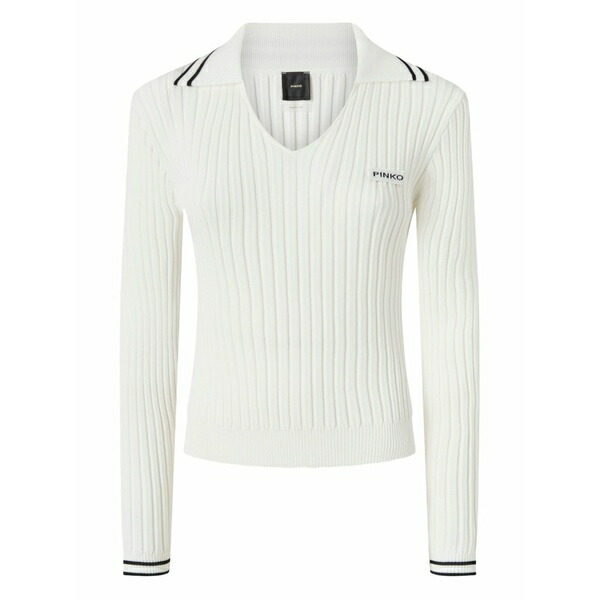 ピンコ レディース ニット\u0026セーター アウター Logo-detail sweater White