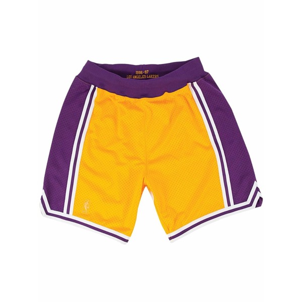 ミッチェル&ネス メンズ カジュアルパンツ ボトムス "nba los angeles lakers home 1996-97" basketball shorts Yellow|asty