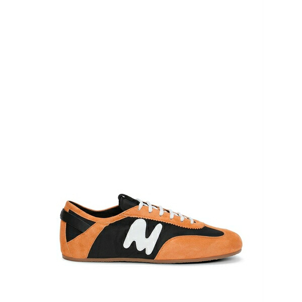 エムエスジイエム メンズ スニーカー シューズ Logo low-top sneakers Orange|asty