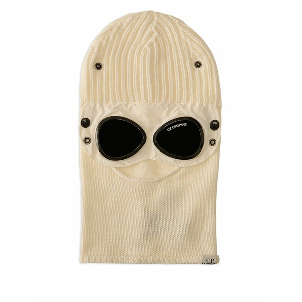 シーピーカンパニー メンズ 帽子 アクセサリー Goggle-detail balaclava White｜asty