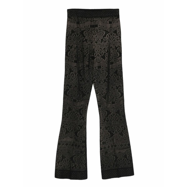 ツインセット レディース カジュアルパンツ ボトムス Damask-pattern trousers Black｜asty