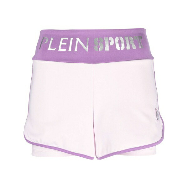 飾り気の無い運動競技 レディース 心地好いズボン下 ボトムス Logo-waistband jogging shorts Purple