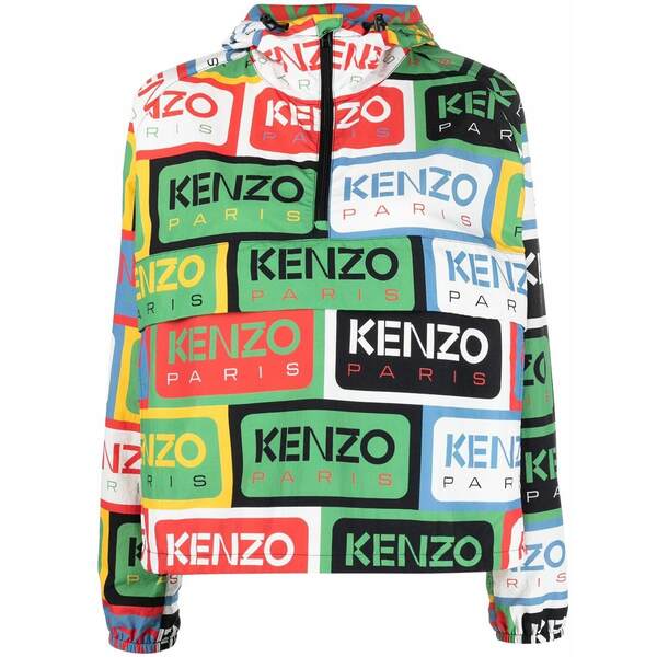 ケンゾー レディース 上衣＆上衣 アウター Logo-print hooded jacket White