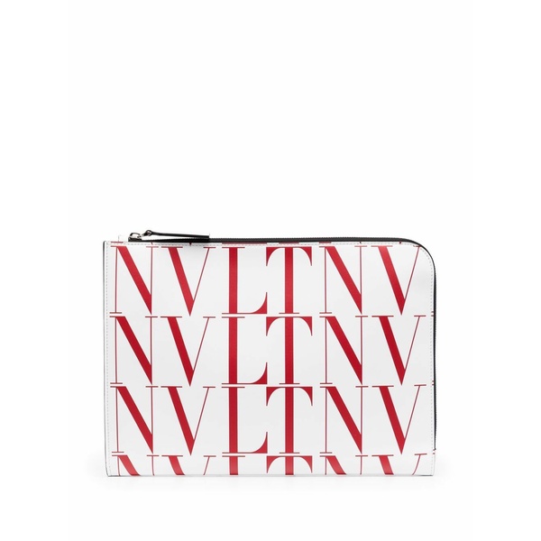 ヴァレンティノ ガラヴァーニ メンズ 商行為系 御徒面子 Vltn logo-print clutch bag White