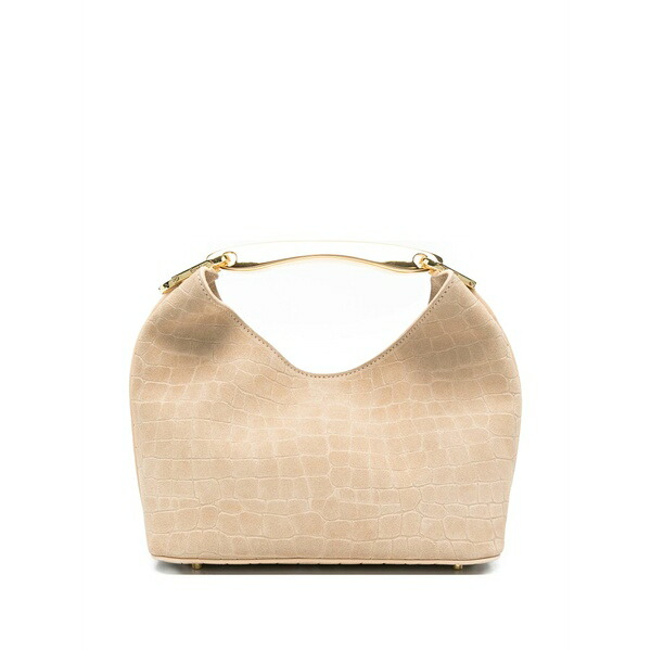エレメ レディース トートバッグ バッグ Small boomerang croco-effect tote bag Neutrals
