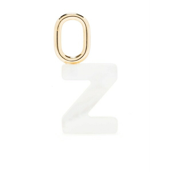 マリア ブラック レディース ピアス&イヤリング アクセサリー Lucid letter z charm White|asty
