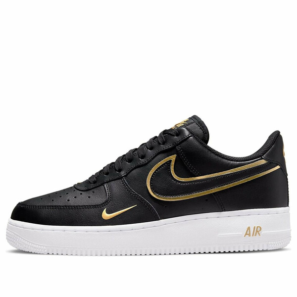 Nike ナイキ メンズ スニーカー 空軍 【Nike Air Force 1 \u002707 LV8 \u0027Metallic Swoosh Pack - Black\u0027 DA8481-001】  大きさ US_11(29.0糎)