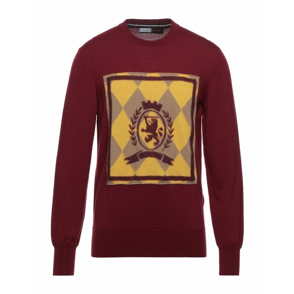 ヒルフィガー HILFIGER COLLECTION メンズ ニットセーター アウター Sweaters Maroon 【期間限定特価】