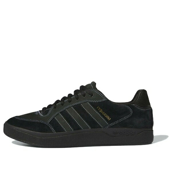 adidas アディダス メンズ スニーカー 【adidas Tyshawn Low 'Black White Gold Metallic' IE3130】 サイズ US_6(24.0cm)|asty