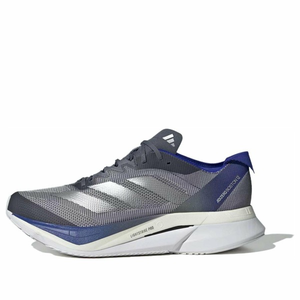adidas アディダス メンズ スニーカー 【adidas Adizero Boston 12 \u0027Onix Matte Silver Lucid Blue\u0027 JP7913】  大きさ US_12.5(30.5糎)