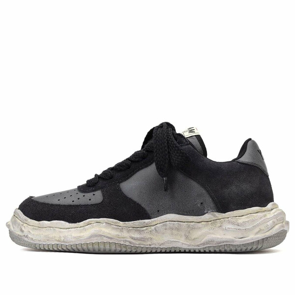 Maison MIHARA YASUHIRO ミハラヤスヒロ メンズ スニーカー 【Maison MIHARA YASUHIRO Wayne OG Sole Distressed Leather Low 'Black' A10FW710-BLACK】 サイズ US_M_4.5｜asty