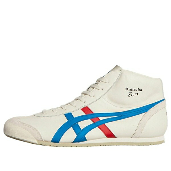 Onitsuka Tiger オニツカタイガー メンズ スニーカー 【Onitsuka Tiger Mexico Mid Runner 'Cream Directoire Blue Red' 1183B577-103】 サイズ US_10.5(28.5cm)|asty