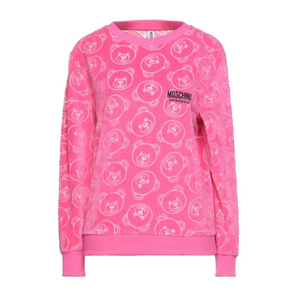 【貨物輸送無料】 モスキーノ レディース パーカー・スウェットシャツ アウター Sweatshirts Pink
