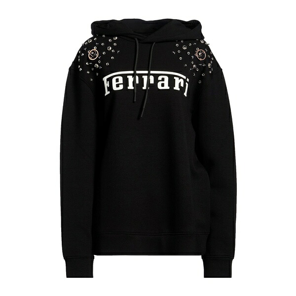 【貨物輸送無料】 フェラーリ レディース パーカー・スウェットシャツ アウター Sweatshirts Black
