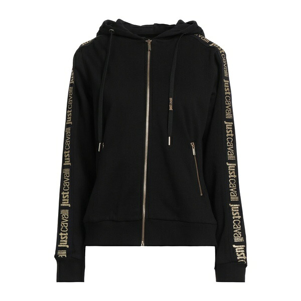【貨物輸送無料】 ロベルトカヴァリ レディース パーカー・スウェットシャツ アウター Sweatshirts Black