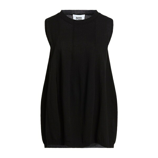 【送料無料】 アルファス テューディオ レディース ニット&セーター アウター Sweaters Black｜asty