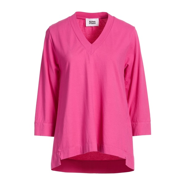 【貨物輸送無料】 アルファス テューディオ レディース プルオーバー トップス T-shirts Pink