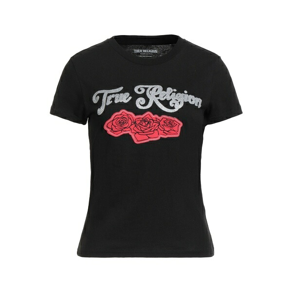 【送料無料】 トゥルーレリジョン レディース Tシャツ トップス T-shirts Black 8,736円