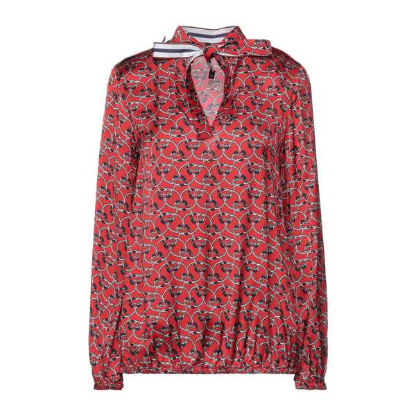 【送料無料】 マニラグレース レディース Tシャツ トップス Tops Red
