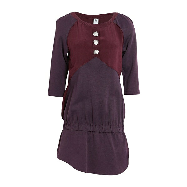 【送料無料】 ピンコ レディース ワンピース トップス Mini dresses Purple