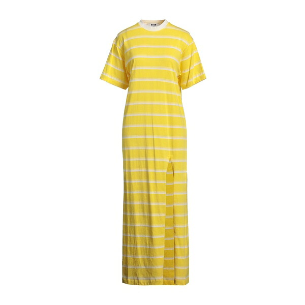 【送料無料】 エムエスジイエム レディース ワンピース トップス Maxi dresses Yellow