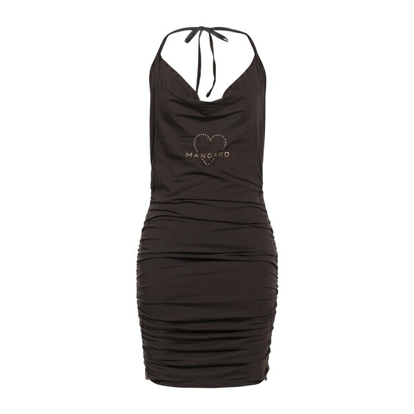 【送料無料】 マンガーノ レディース ワンピース トップス Mini dresses Brown