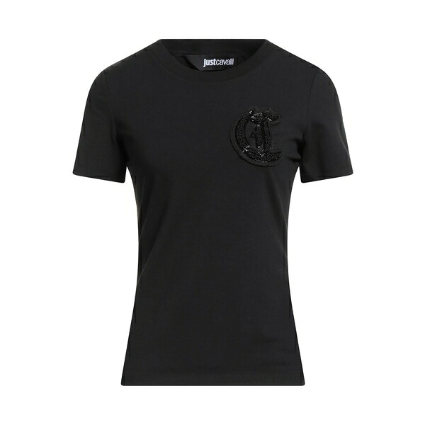 【送料無料】 ロベルトカヴァリ レディース Tシャツ トップス T-shirts Black