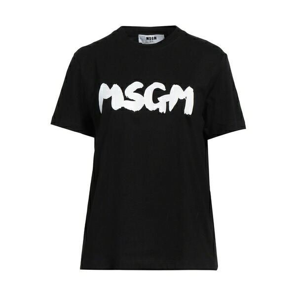 【送料無料】 エムエスジイエム レディース Tシャツ トップス T-shirts Black