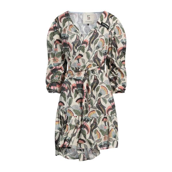 【送料無料】 ファイブ・プログレス レディース ワンピース トップス Mini dresses Beige